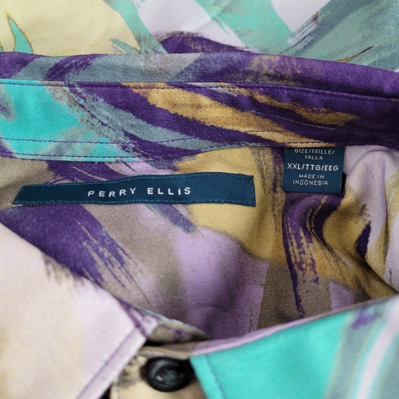 Perry Ellis Men's Short Sleeve Button Up Shirt XXL New - Picture 7 of 13